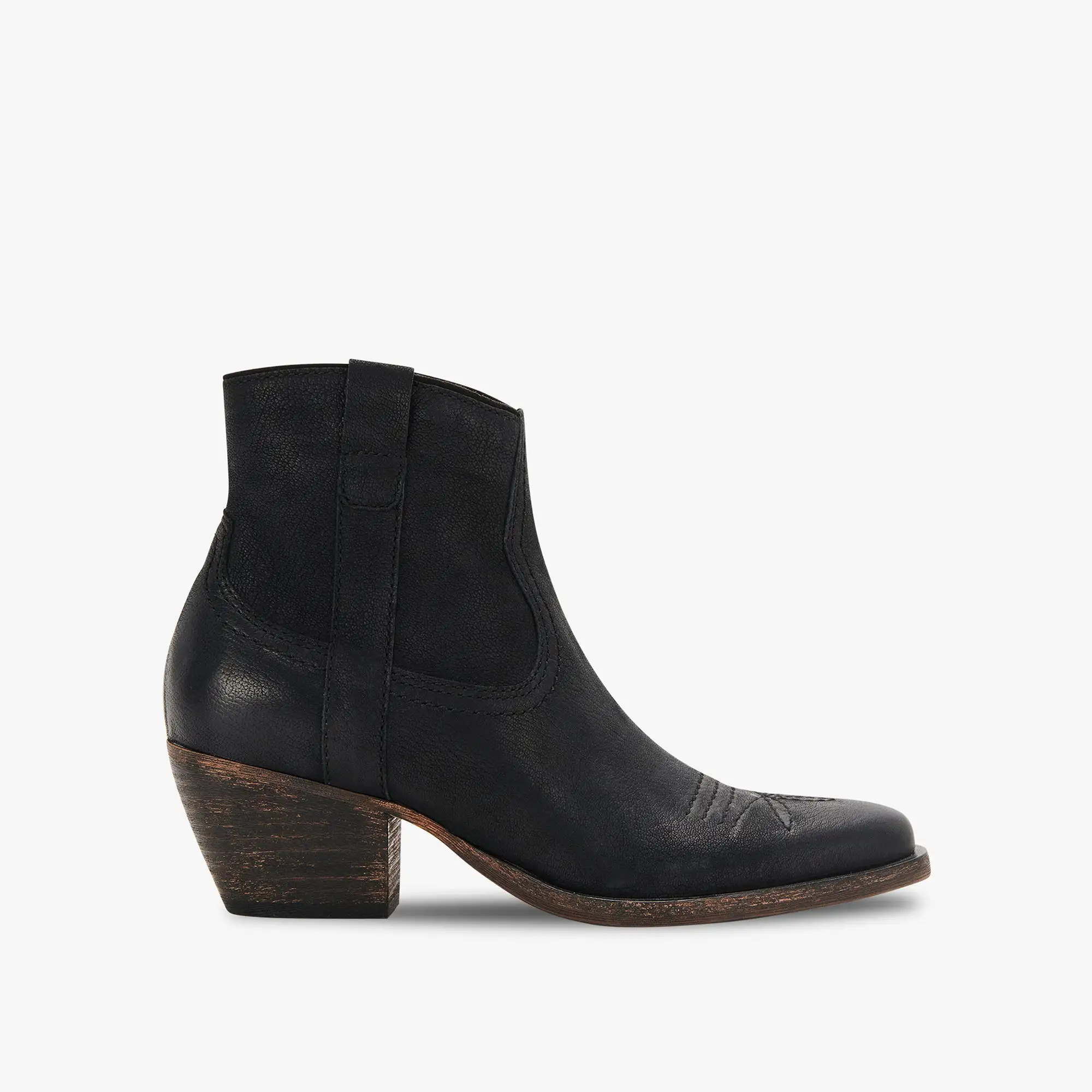 SILMA BOOTIES BLACK LEATHER re:vita