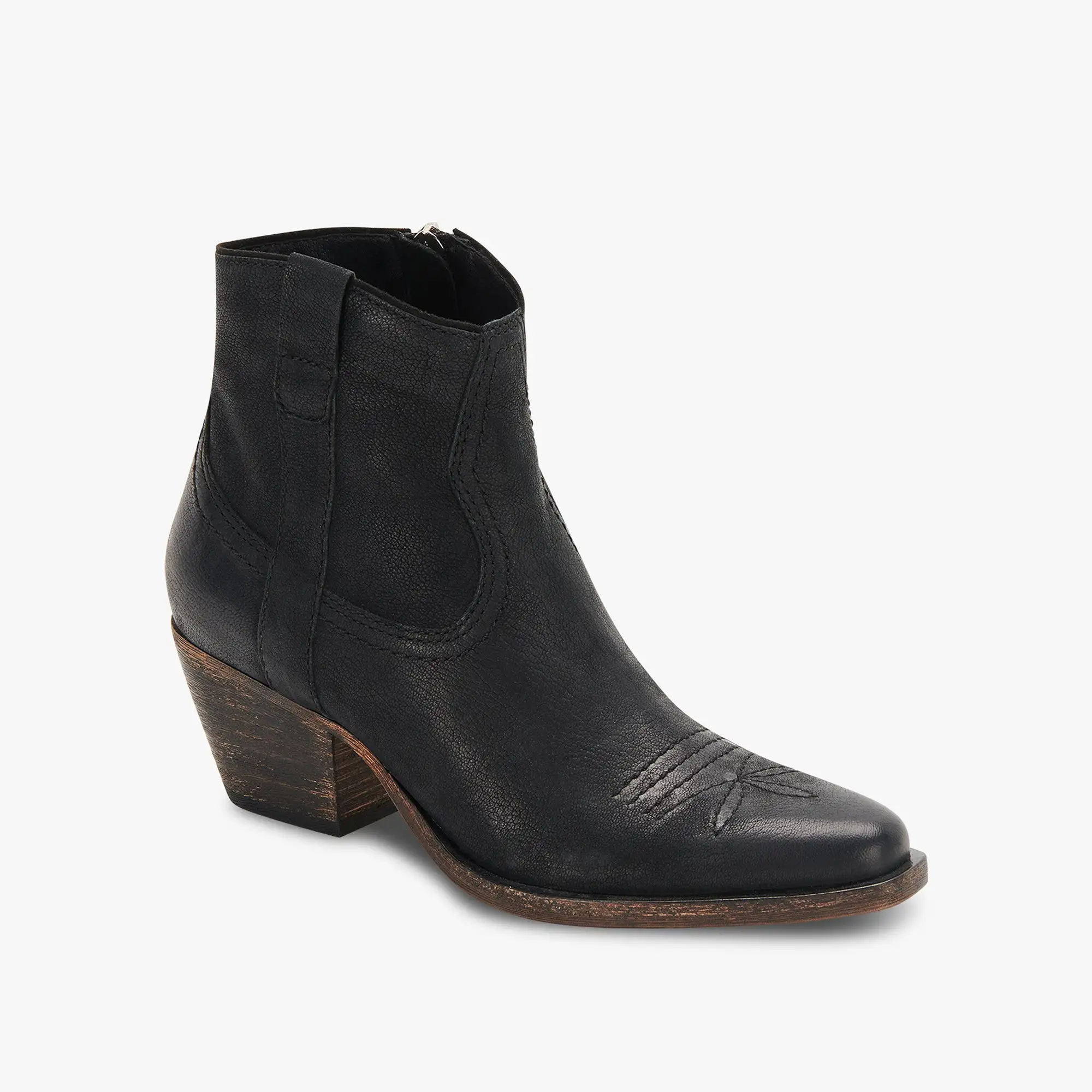 SILMA BOOTIES BLACK LEATHER re:vita