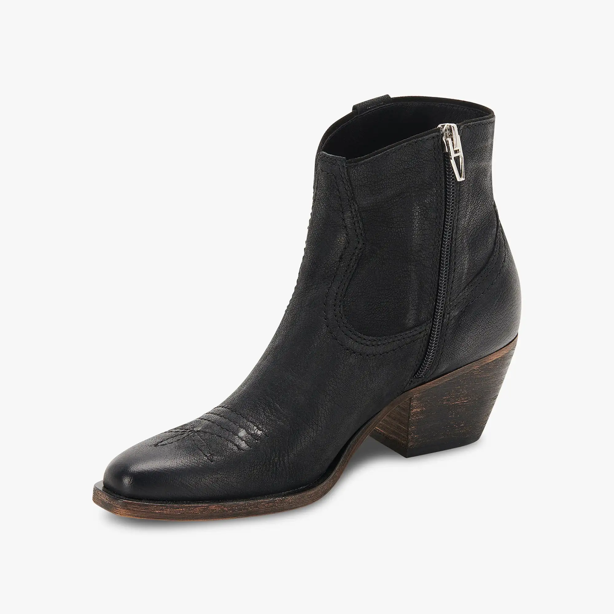 SILMA BOOTIES BLACK LEATHER re:vita