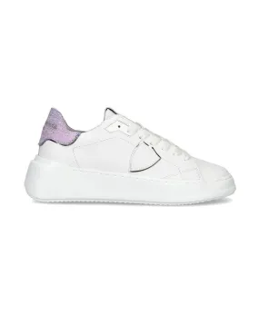 Sneakers philippe model donna basse BJLD-VDD1- tres temple bianca