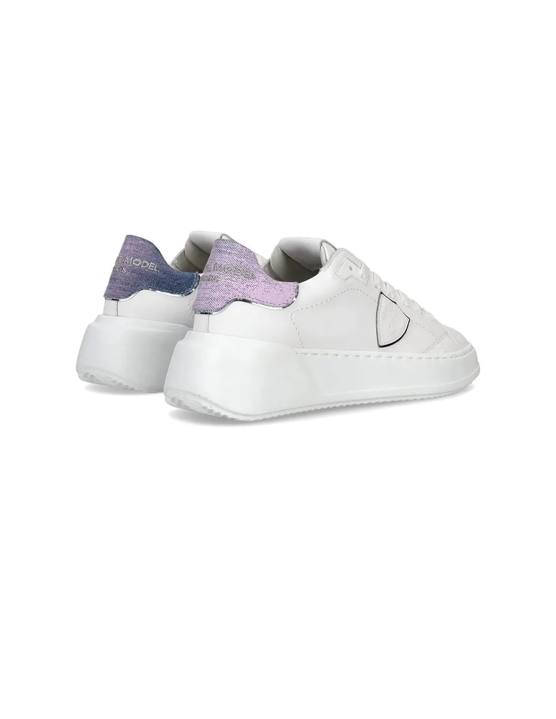 Sneakers philippe model donna basse BJLD-VDD1- tres temple bianca