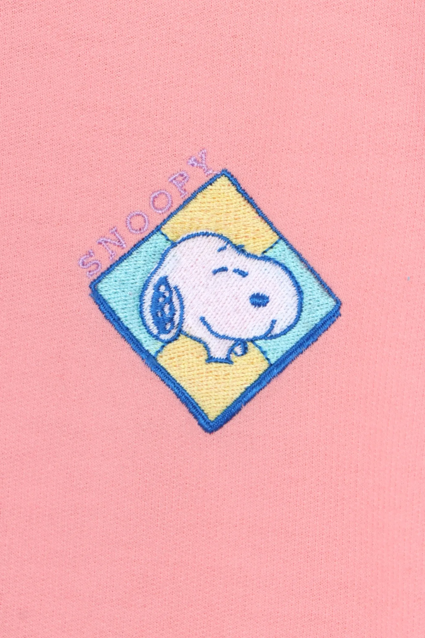 Snoopy Embroidered Salmon Pink Polo Shirt (M)