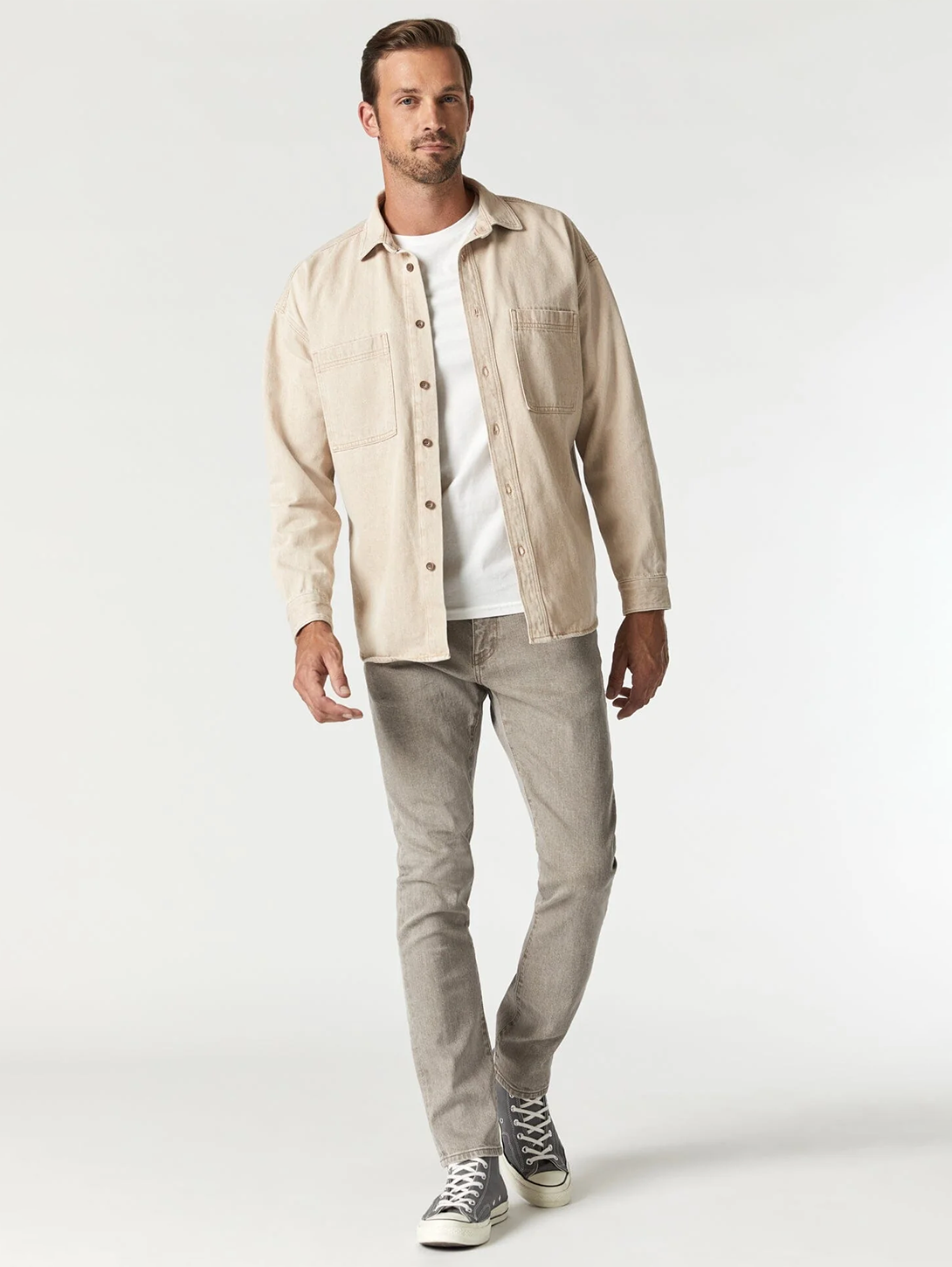 Stefan Shirt Jacket - Beige Natural