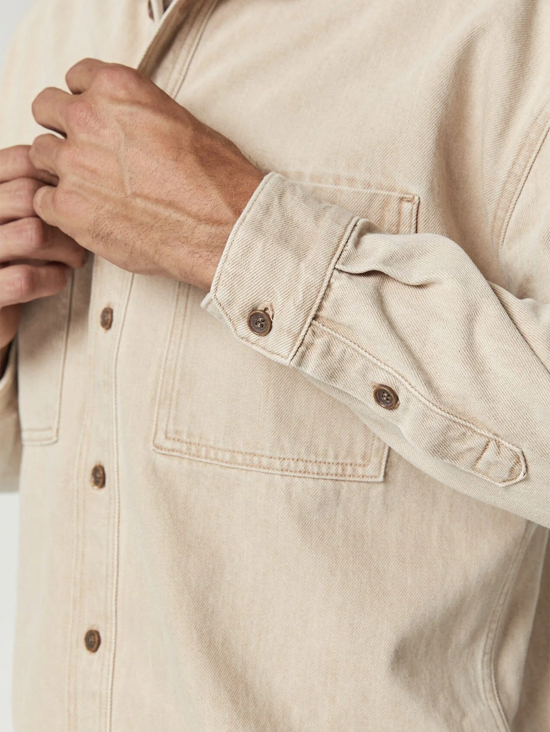 Stefan Shirt Jacket - Beige Natural