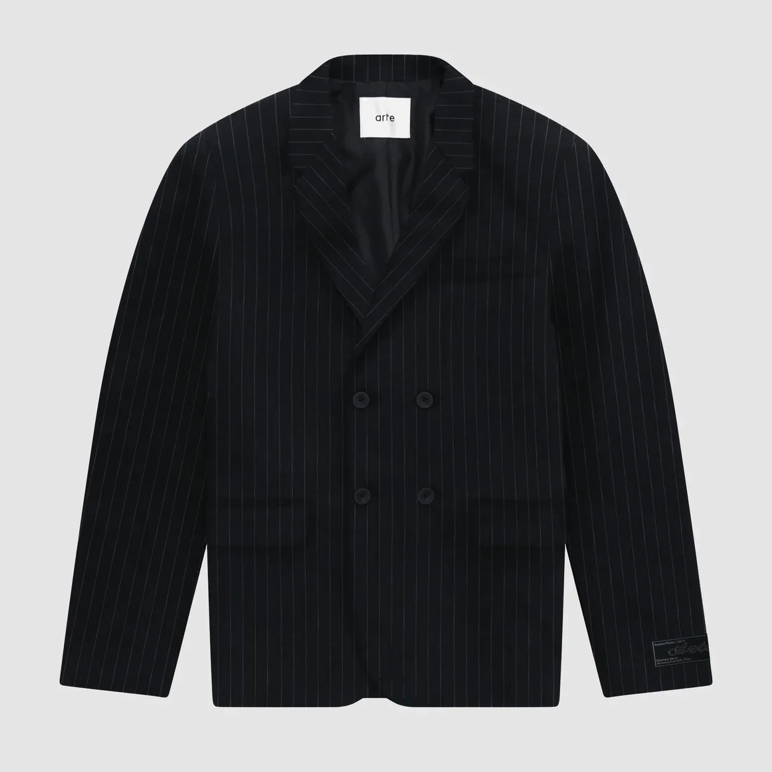 Striped Blazer - Navy