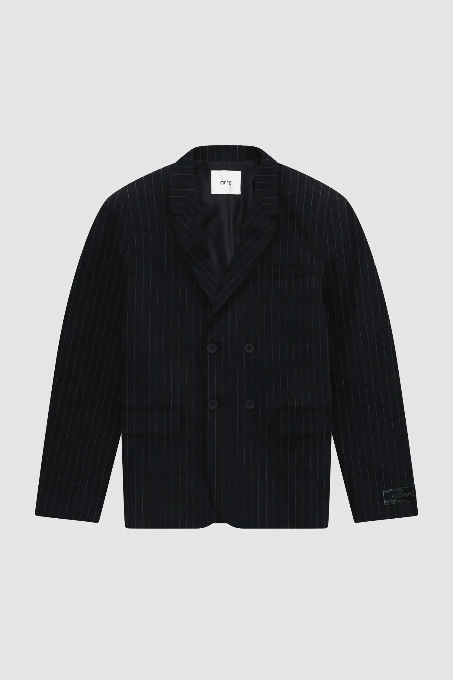 Striped Blazer - Navy