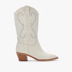 SULA BOOTS OFF WHITE LEATHER - re:vita