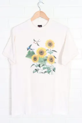 Sunflowers Puffy Print 'Air Waves' Single Stitch Tee (M)