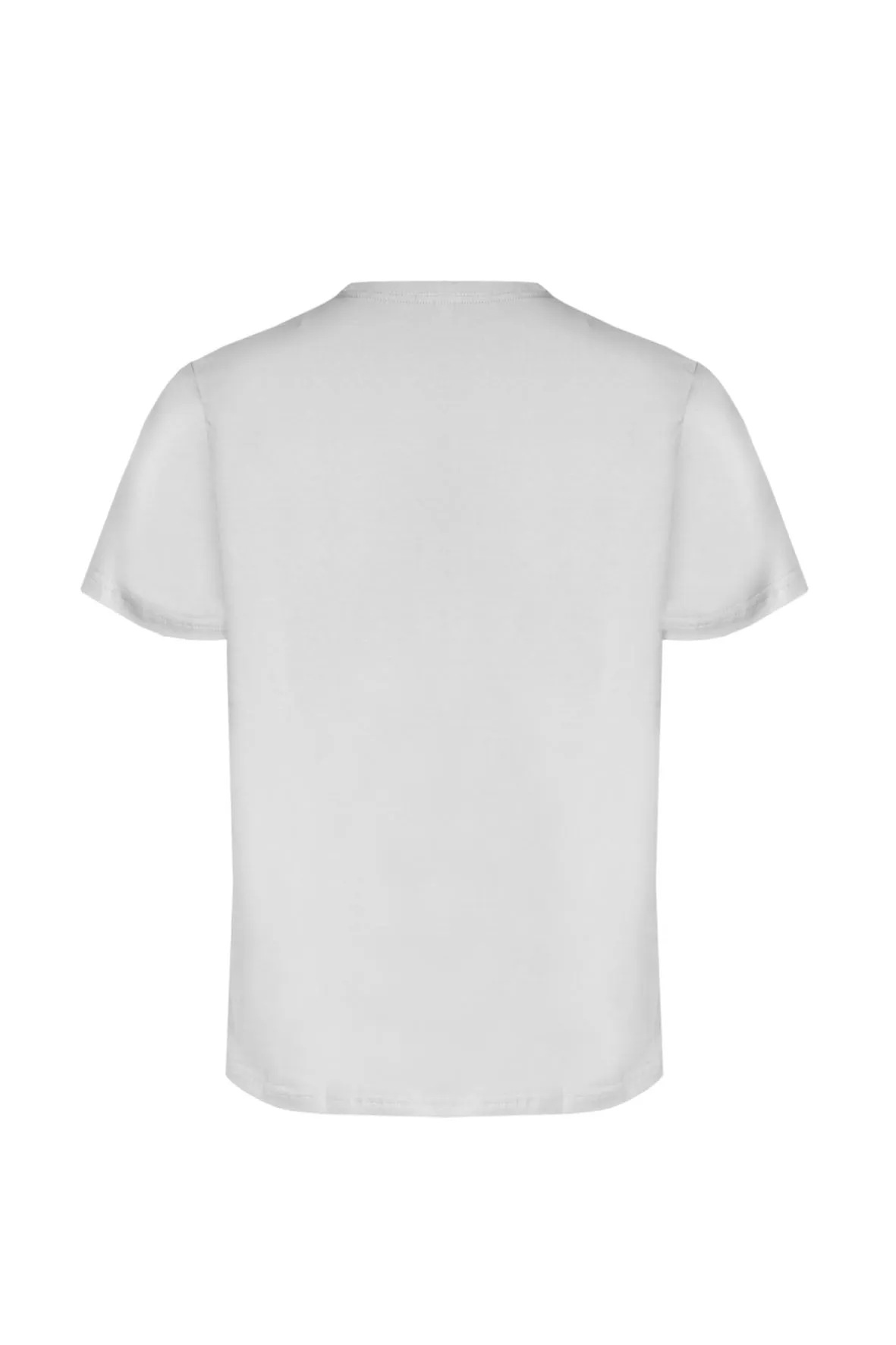 T-Shirt Elastica con Stampa Petto