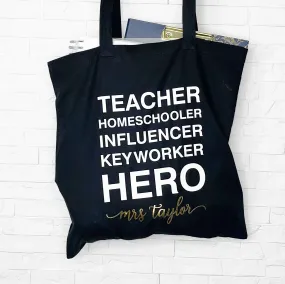 Teacher Gift Personalised Tote Bag