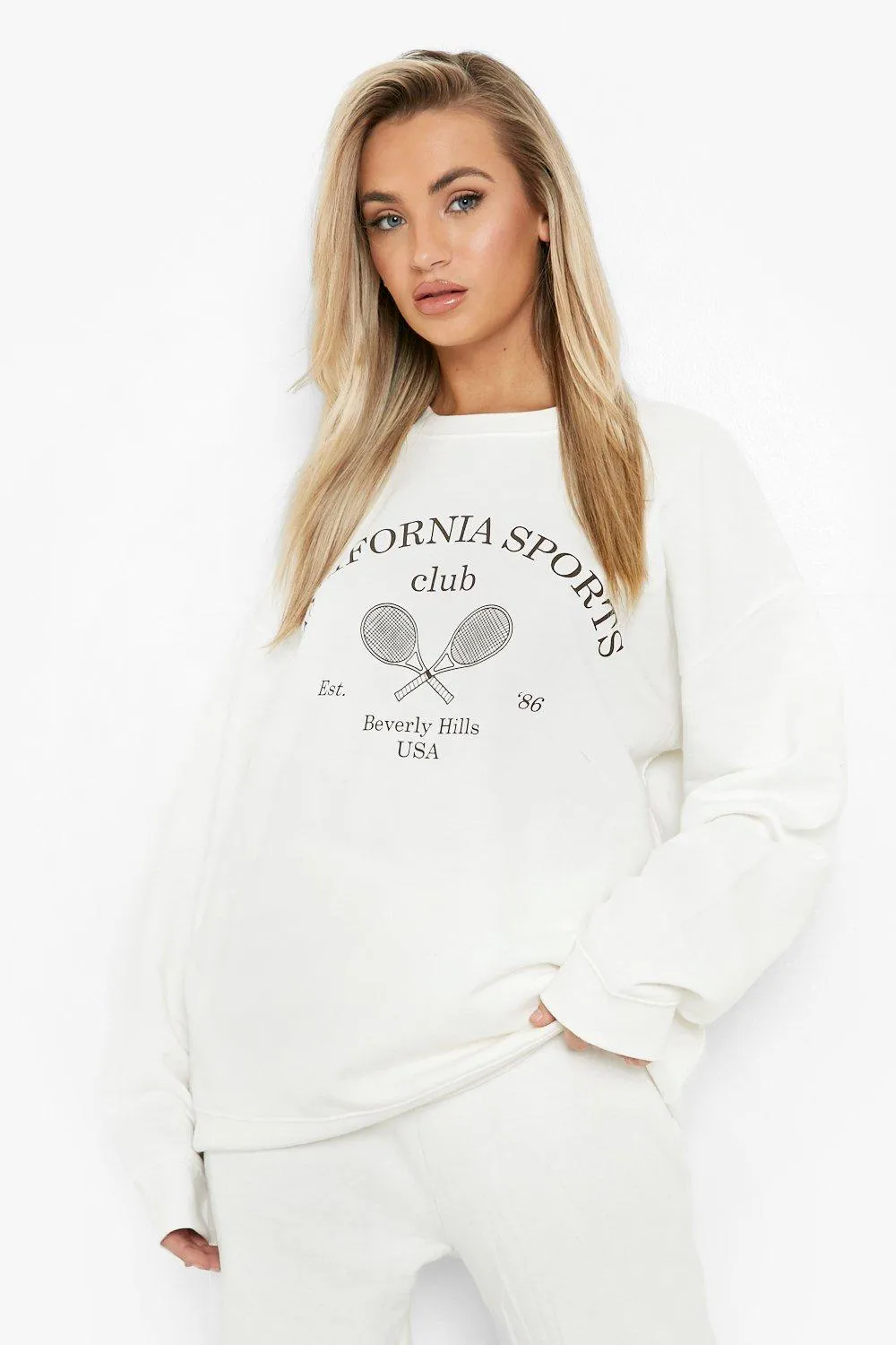 Tennis Print Sweater Tracksuit