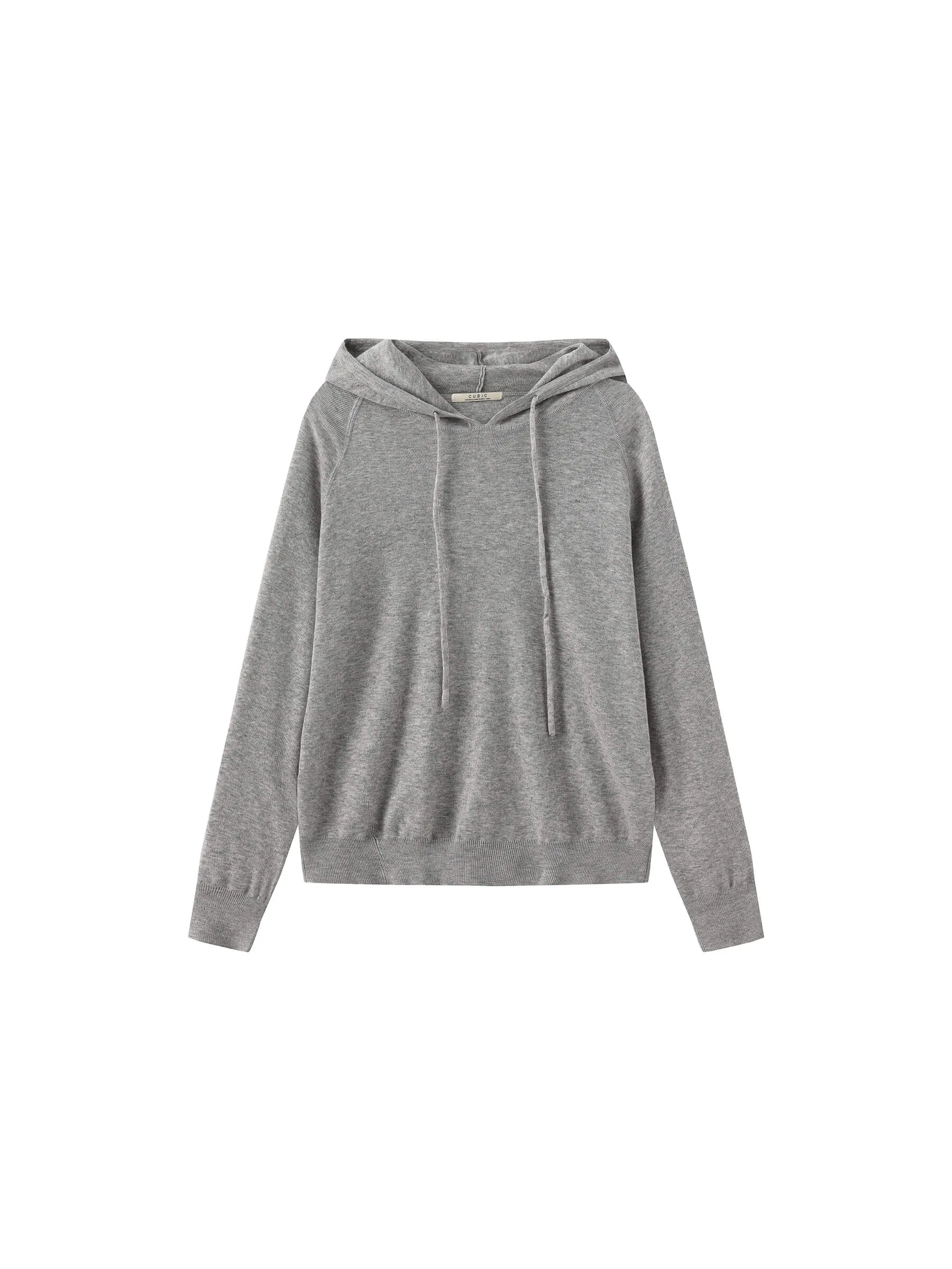 Thin Boxy Hoodie with Wool Blend