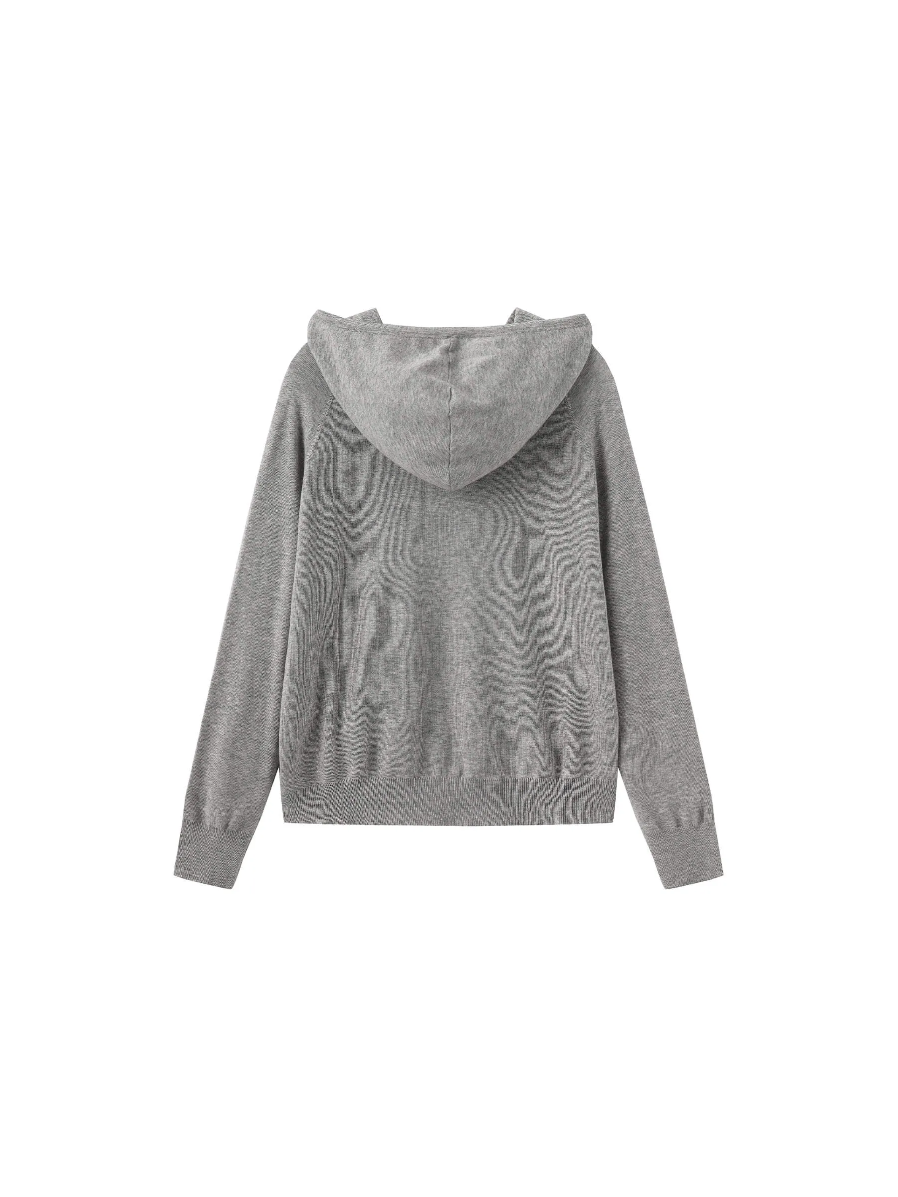 Thin Boxy Hoodie with Wool Blend