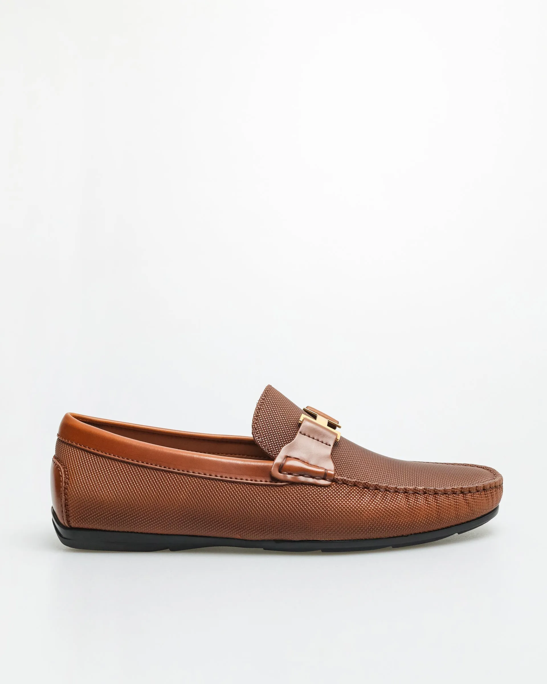 Tomaz C031A Men's Buckle Moccasins (Brown)