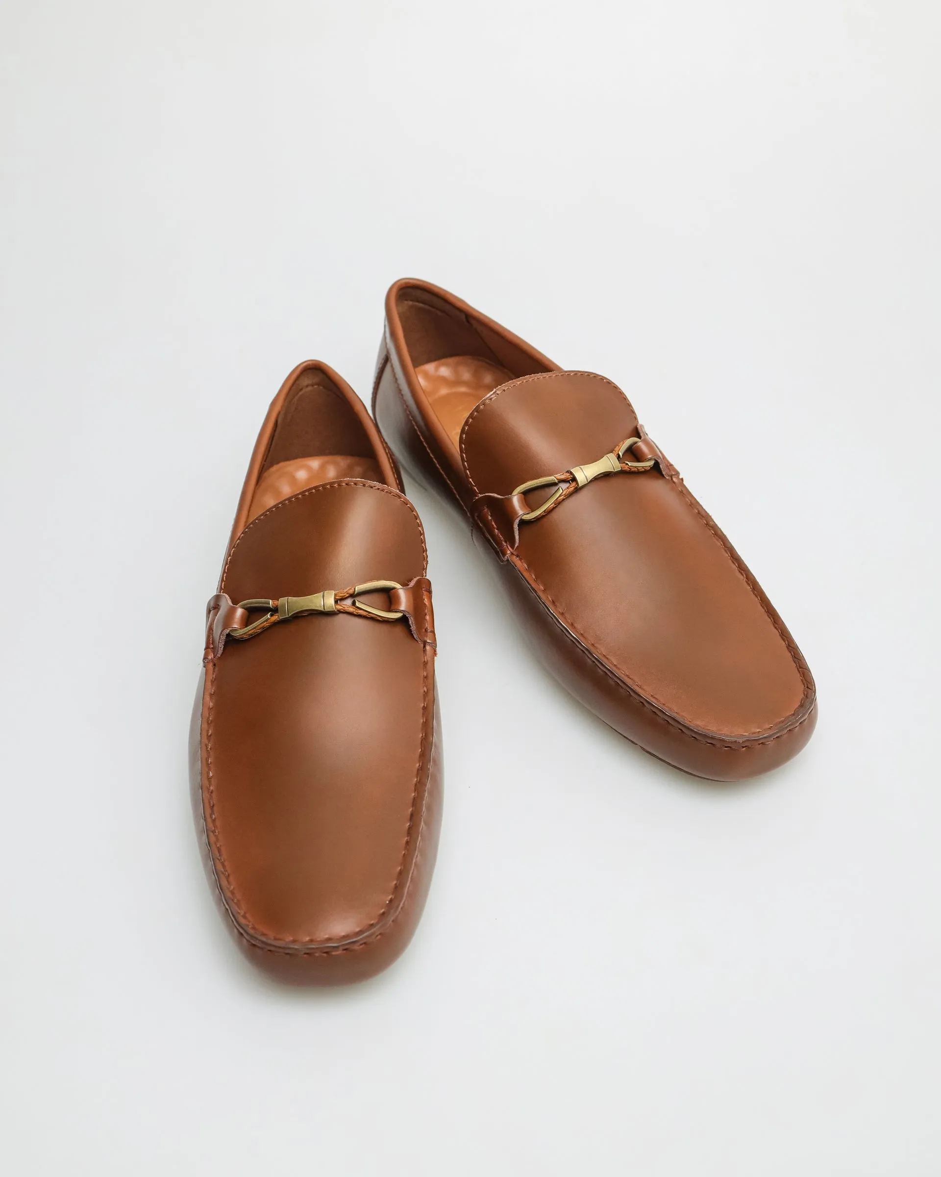 Tomaz C482 Buckle Moccasins (Brown)