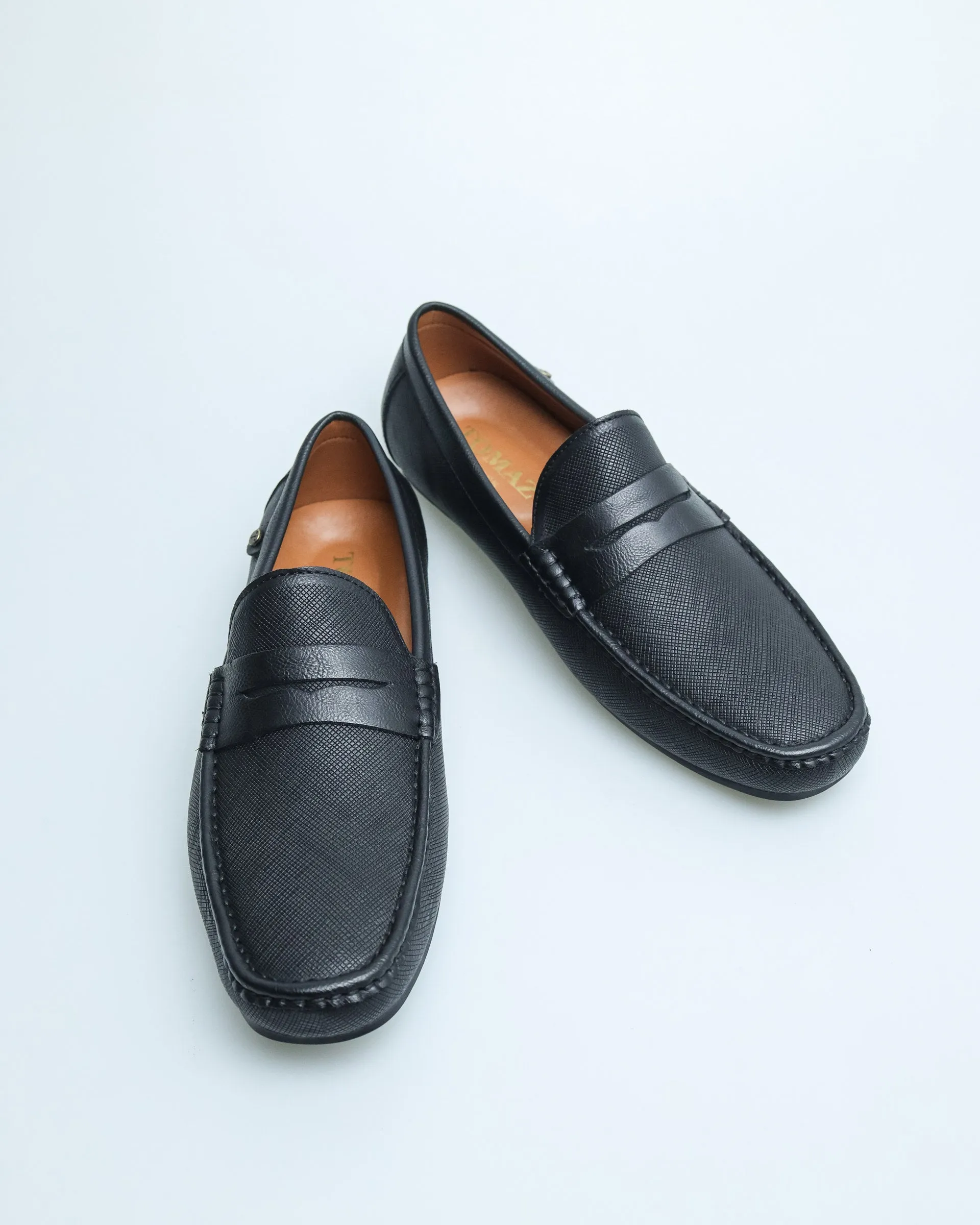 Tomaz C484 Men's Penny Moccasins (Black)