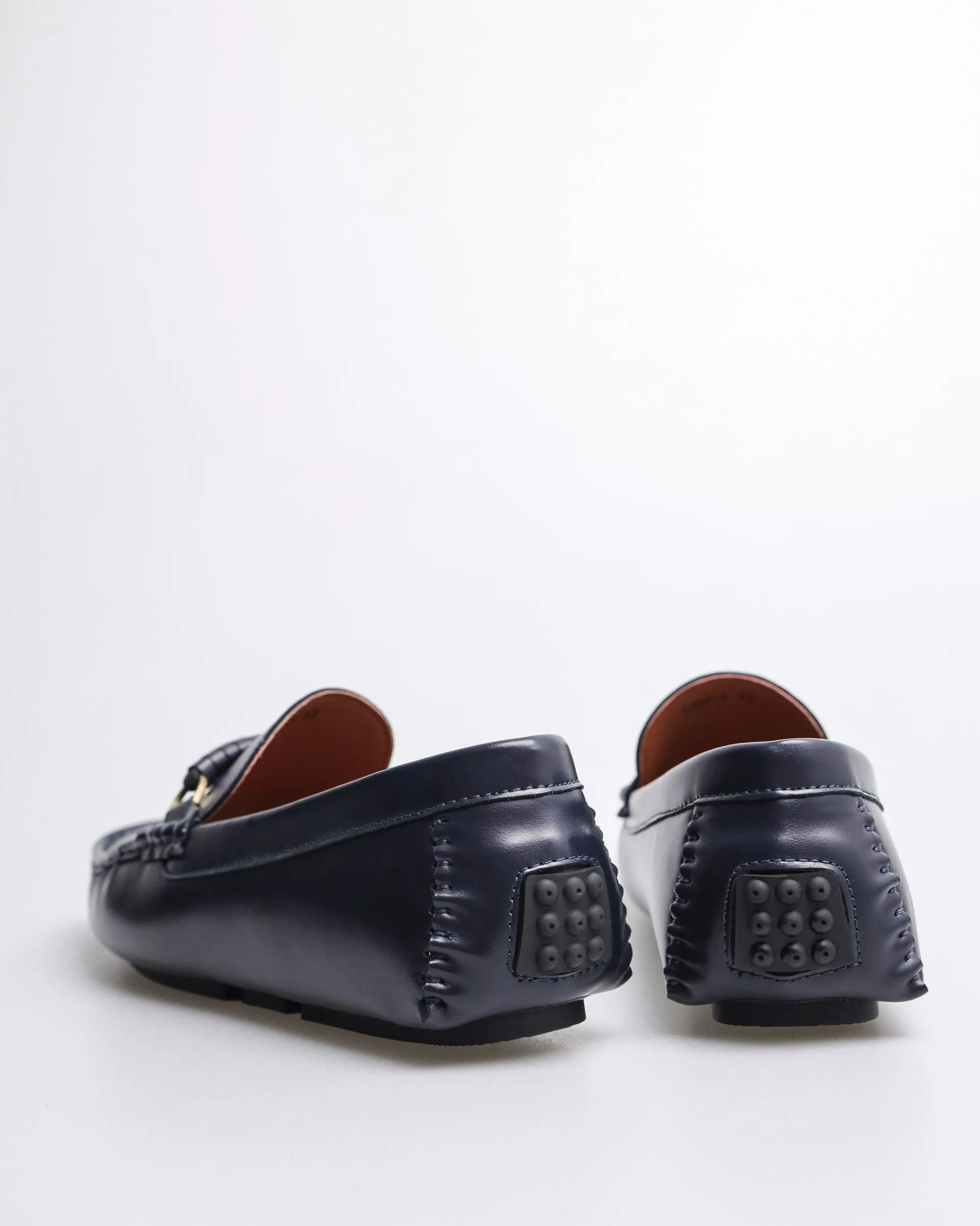 Tomaz C499 Men's Buckle Moccasins (Navy)