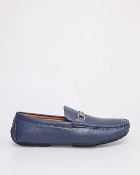 Tomaz C529 Men's Buckle Moccasins (Navy)