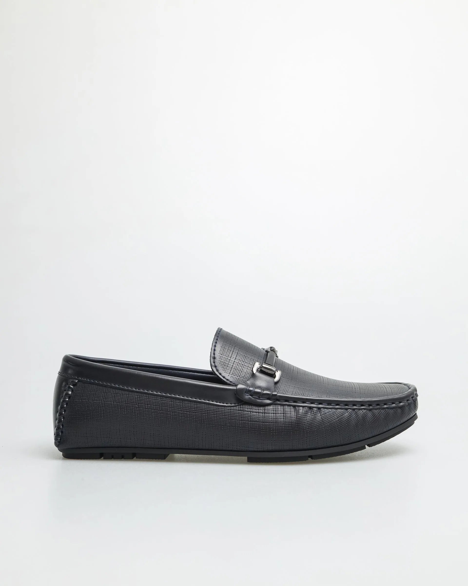 Tomaz C545 Men's Buckle Moccasins (Navy)