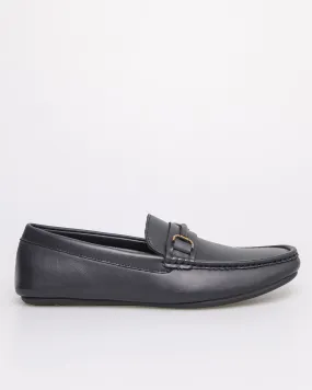 Tomaz C548 Men's Buckle Moccasins (Black)