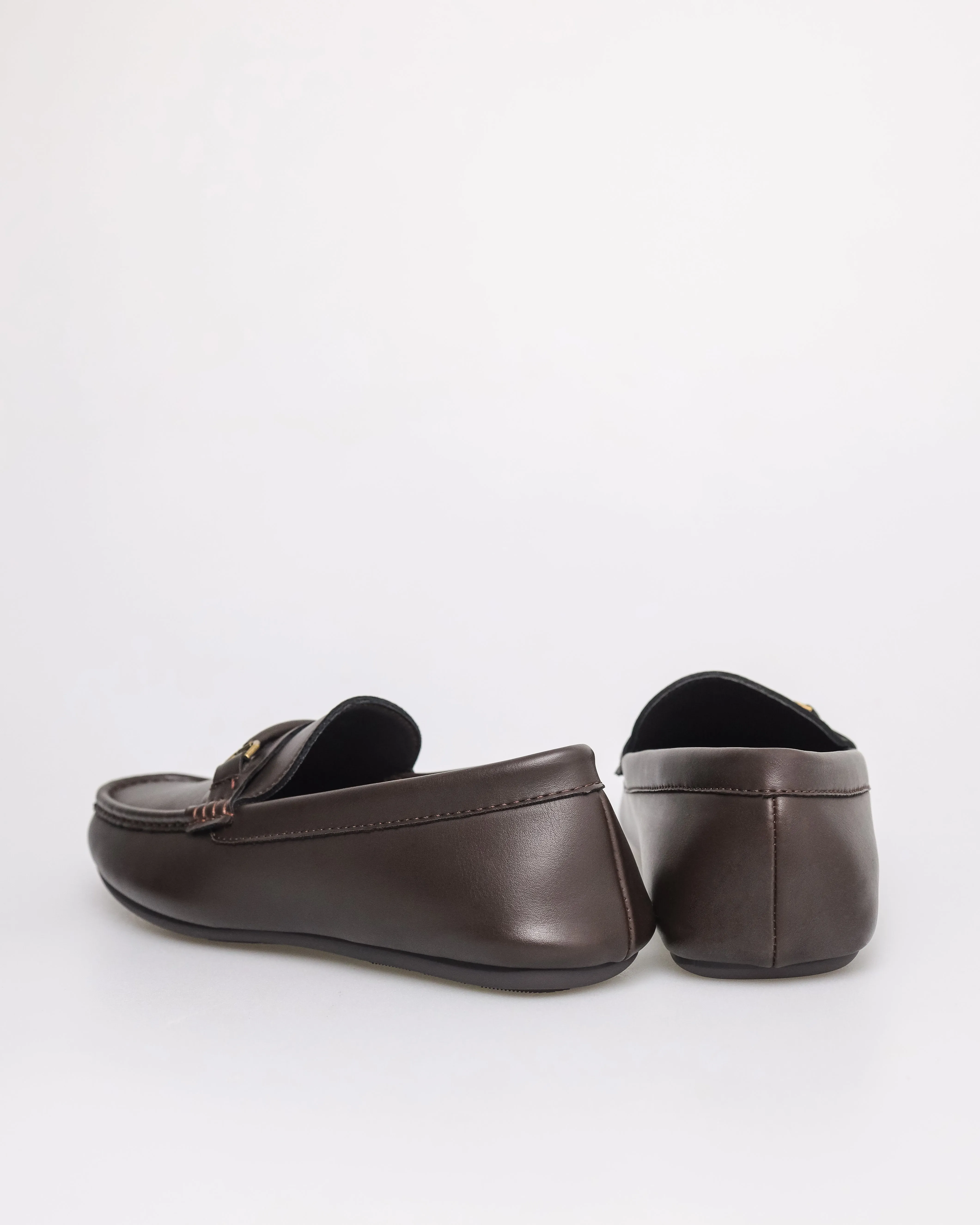 Tomaz C548 Men's Buckle Moccasins (Coffee)