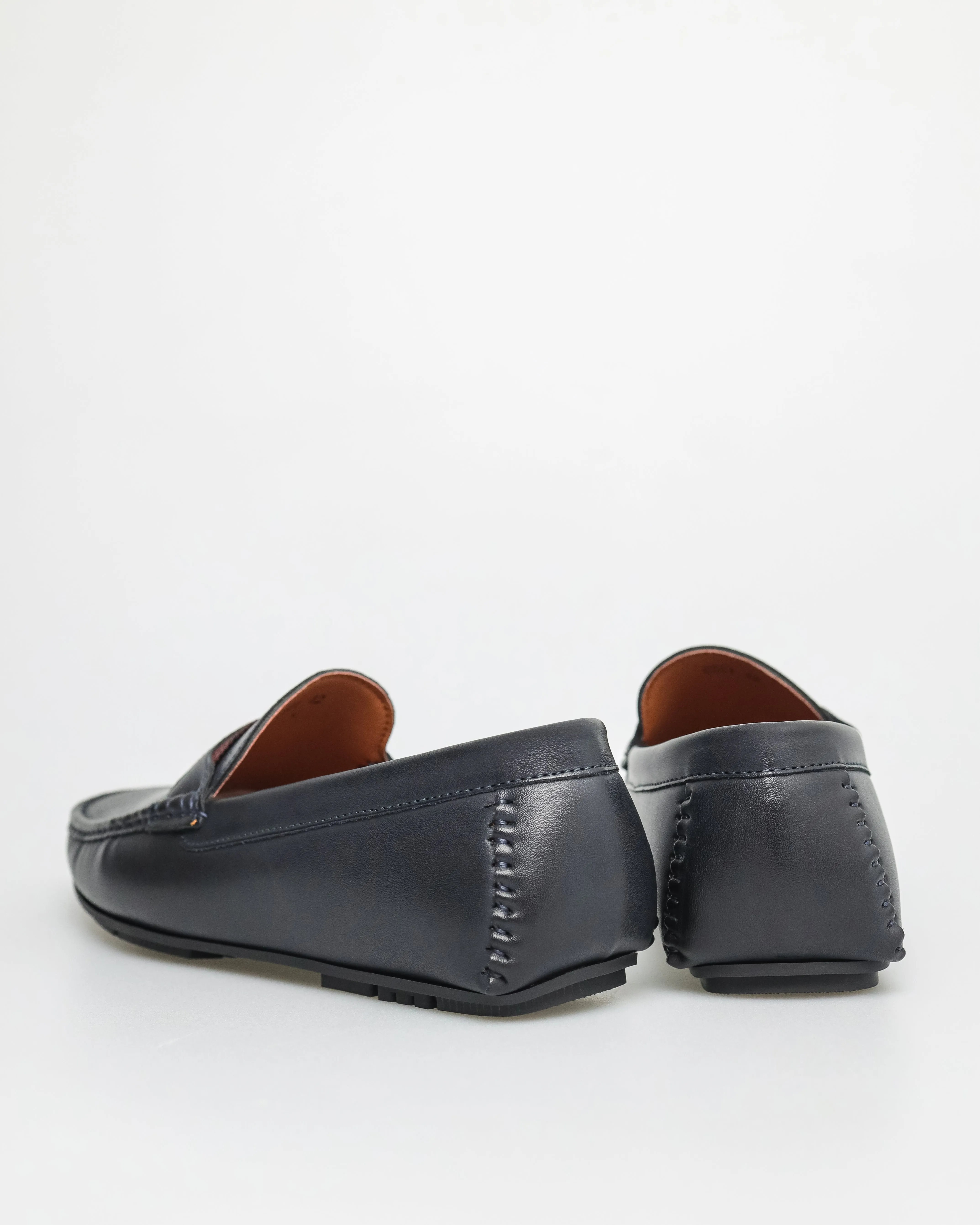 Tomaz C581 Men's Buckle Moccasins (Navy)