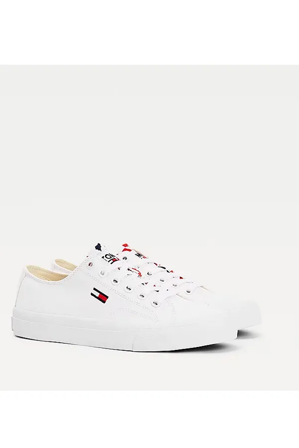 Tommy Hilfiger Women Camo Tongue Sneaker White