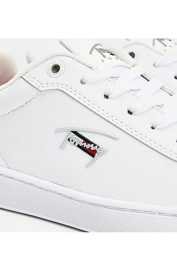 Tommy Hilfiger Women Signature Logo Sneaker White