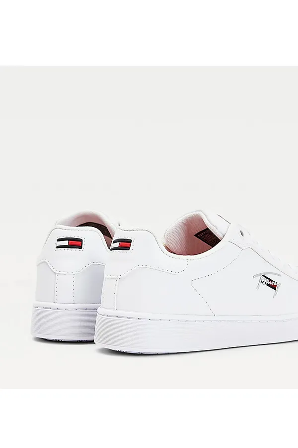 Tommy Hilfiger Women Signature Logo Sneaker White