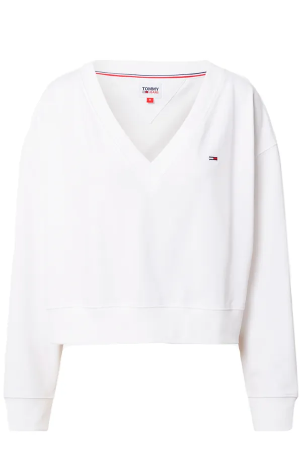 Tommy Hilfiger Women V-Neck Sweater White