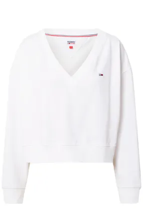 Tommy Hilfiger Women V-Neck Sweater White