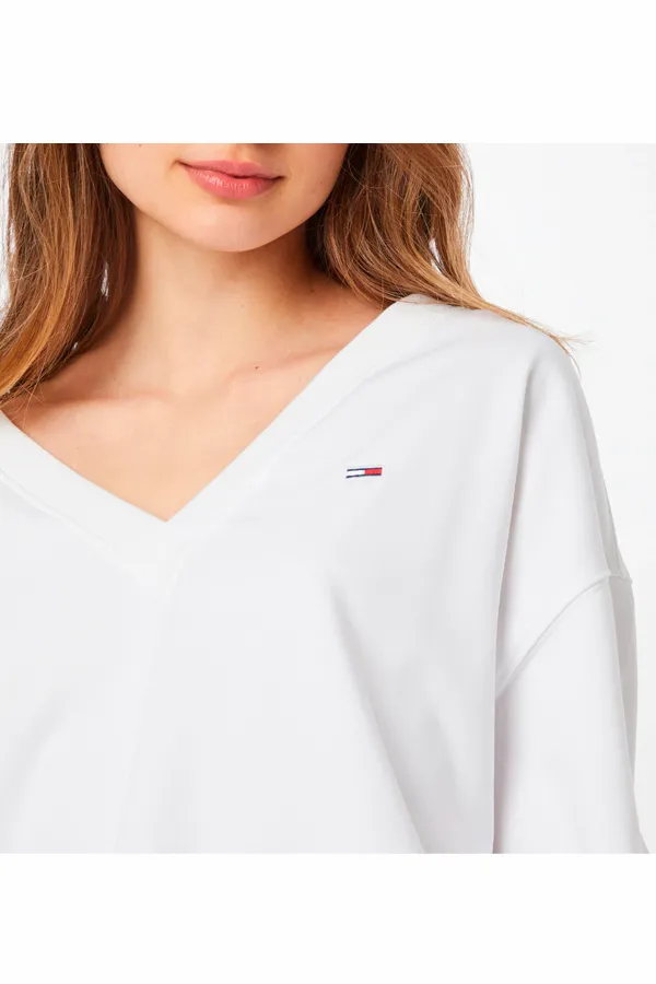 Tommy Hilfiger Women V-Neck Sweater White