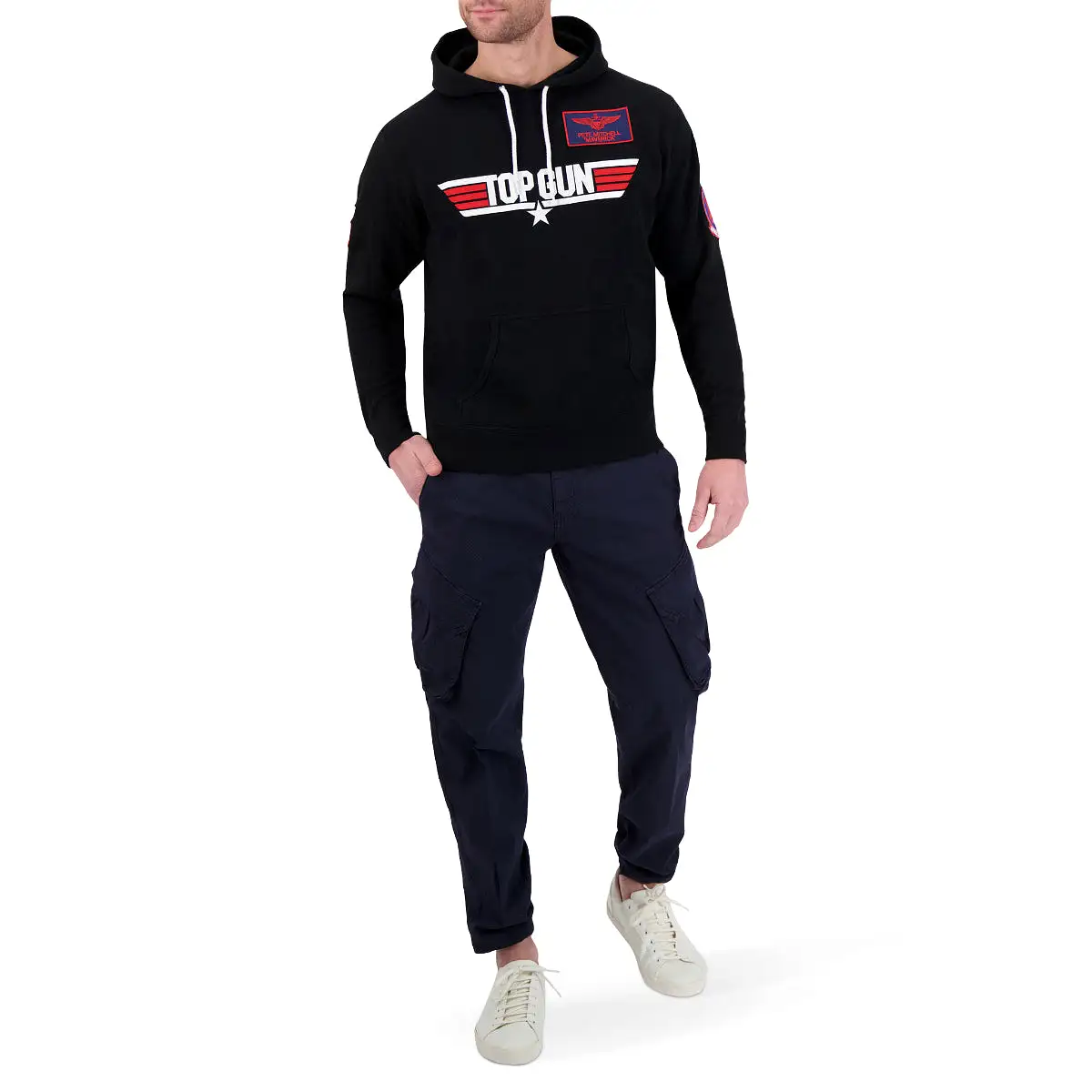 TOP GUN Unisex Logo Hoodie - BLACK