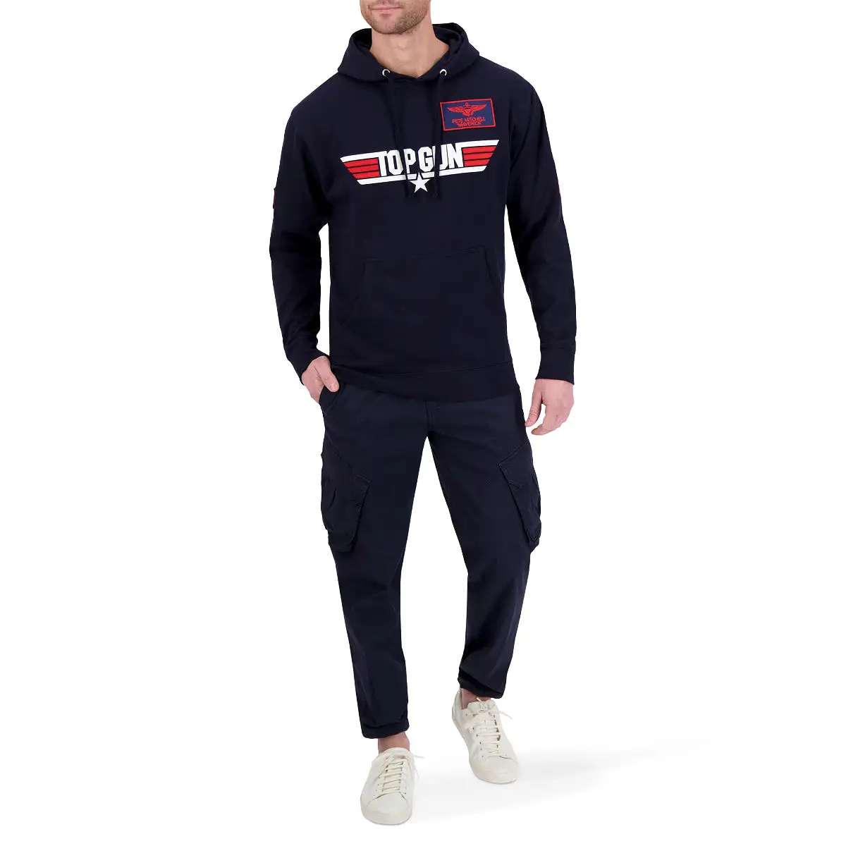 TOP GUN Unisex Logo Hoodie - NAVY