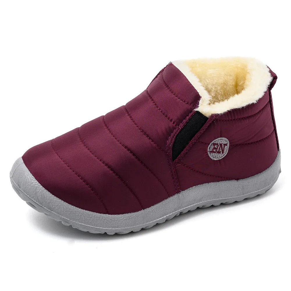 Unisex Fur Slip-on Waterproof Boots