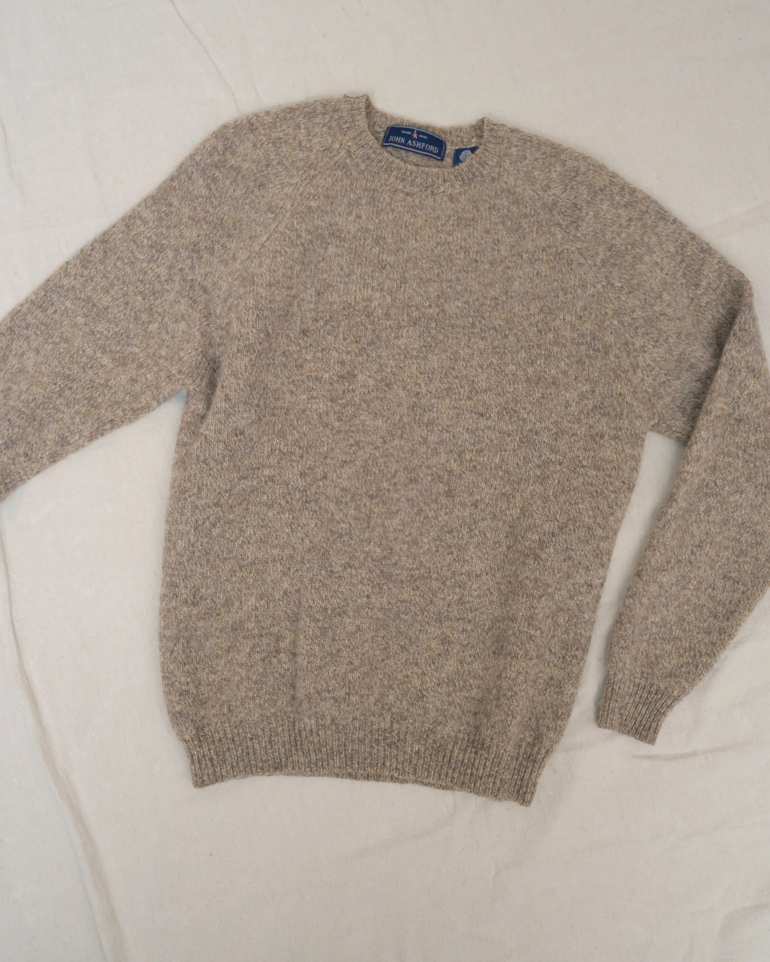 Vintage Taupe Wool Knit Sweater (S/M)