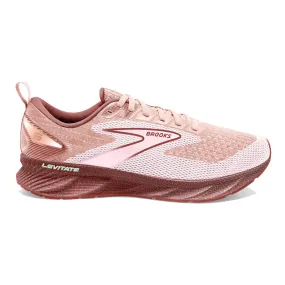 Women's Brooks Levitate 6, Peach Whip/Pink, 7 B Medium