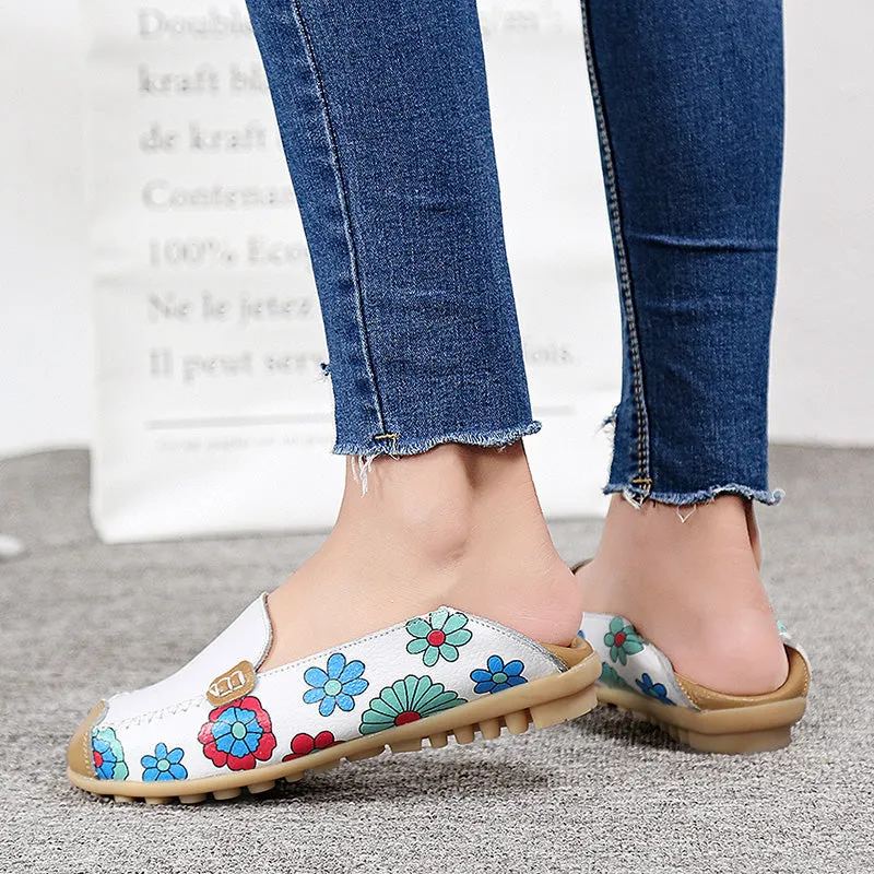 Women's Floral Loafers Moccasins Flats