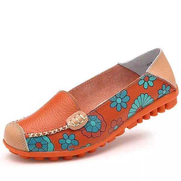 Women's Floral Loafers Moccasins Flats