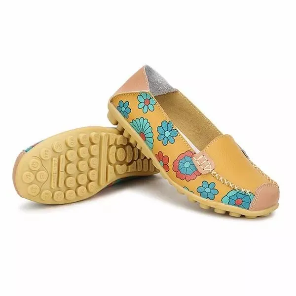 Women's Floral Loafers Moccasins Flats