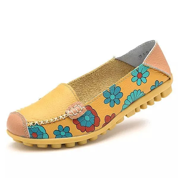 Women's Floral Loafers Moccasins Flats