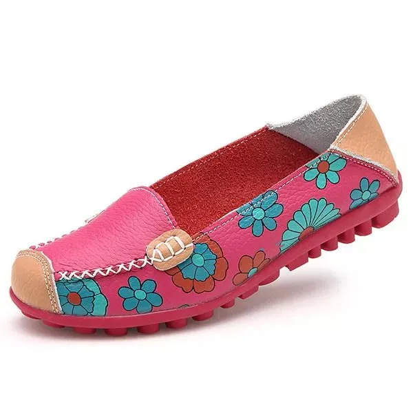 Women's Floral Loafers Moccasins Flats