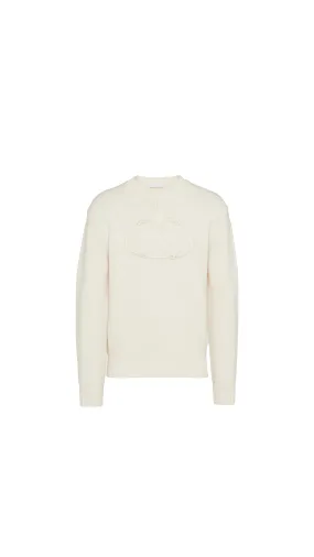 Wool And Cashmere Crew-neck Sweater - White