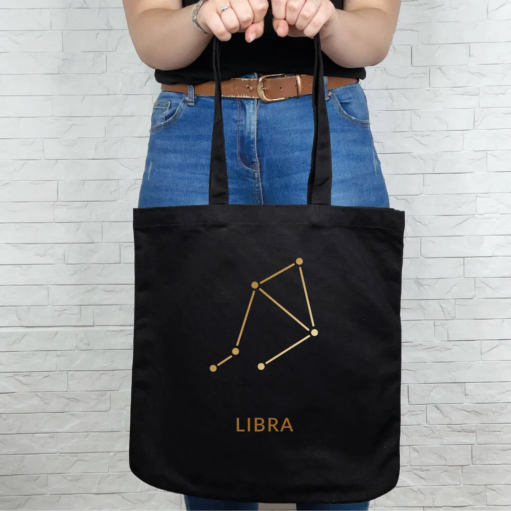 Zodiac Constellations Star Sign Tote Bag