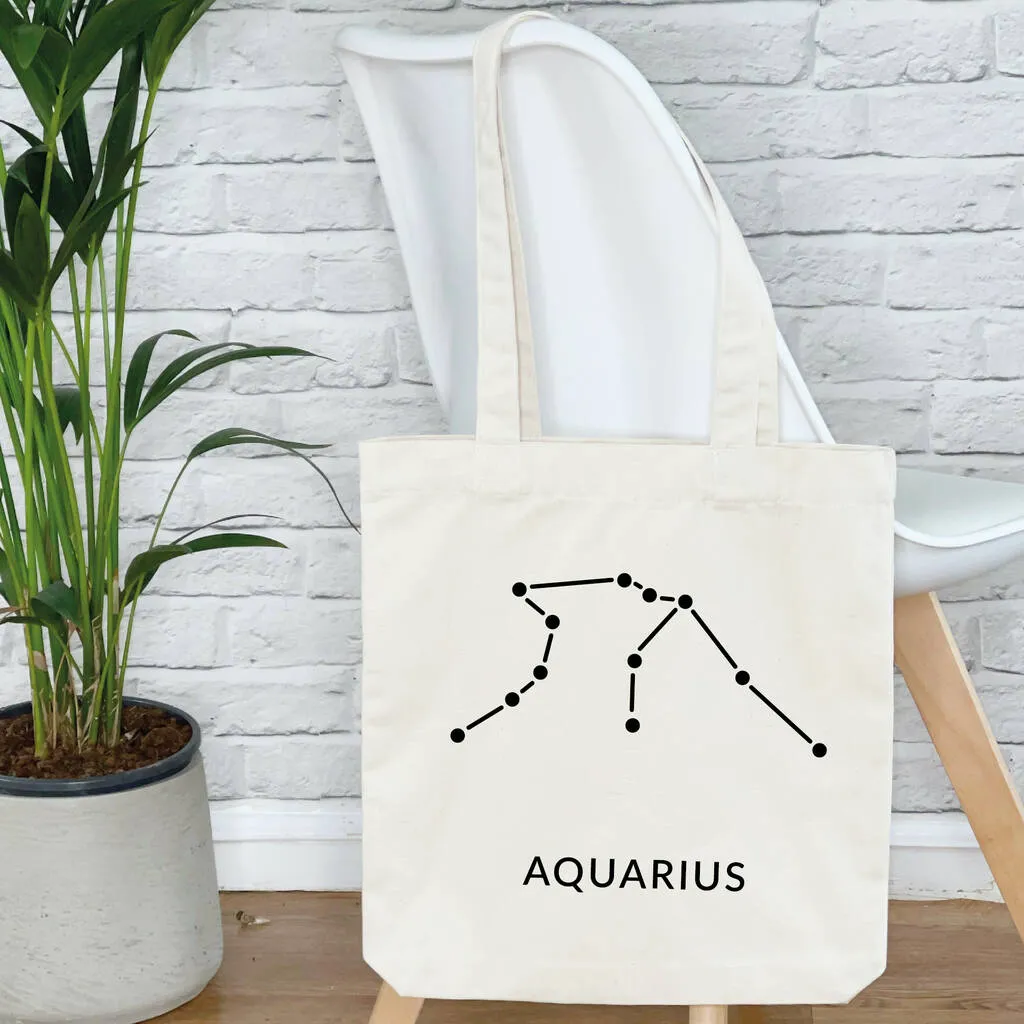 Zodiac Constellations Star Sign Tote Bag