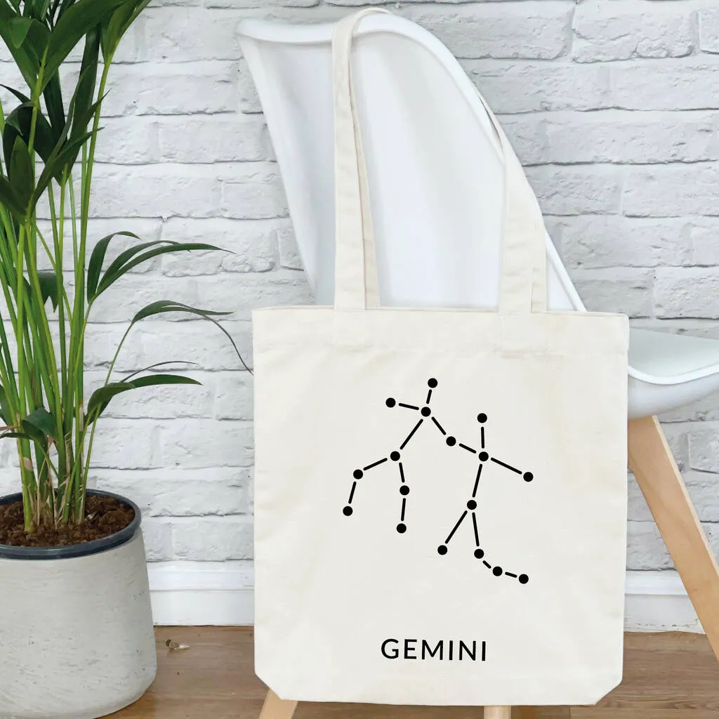 Zodiac Constellations Star Sign Tote Bag