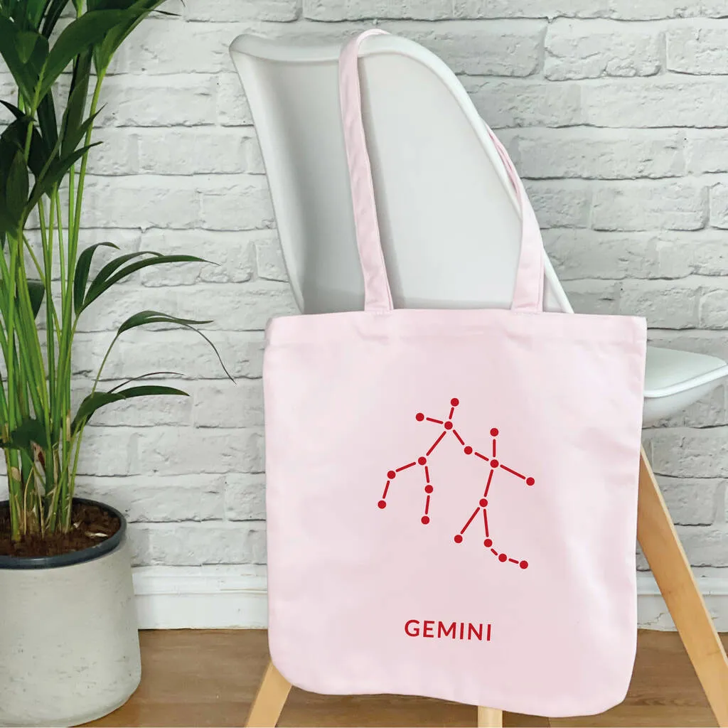 Zodiac Constellations Star Sign Tote Bag